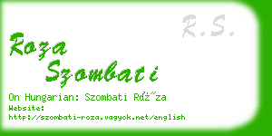 roza szombati business card